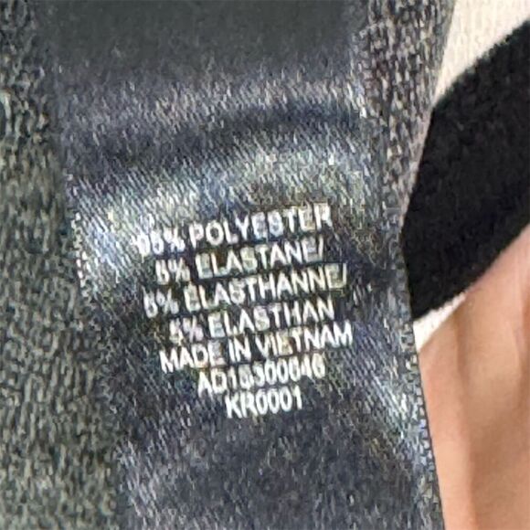 NWT Adrianna Papell Chevron Stripe Blouse M Black White 3/4 Sleeve Work Top - Picture 5 of 10